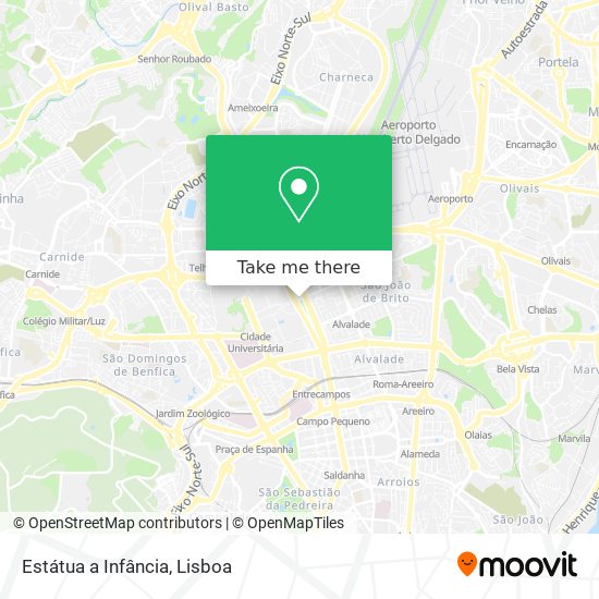 Estátua a Infância map