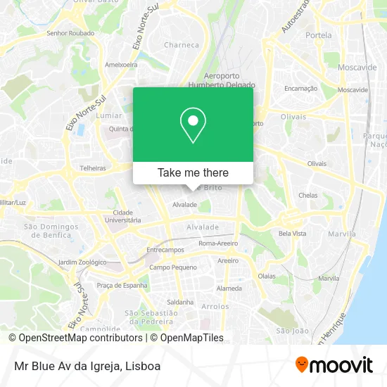 Mr Blue Av da Igreja map