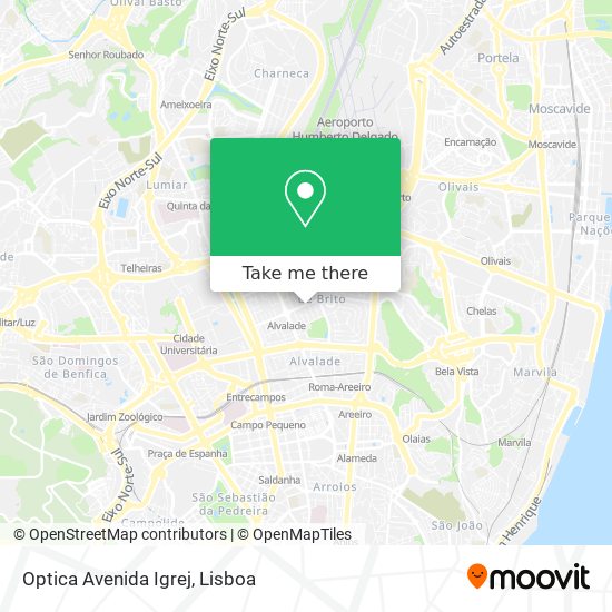 Optica Avenida Igrej mapa