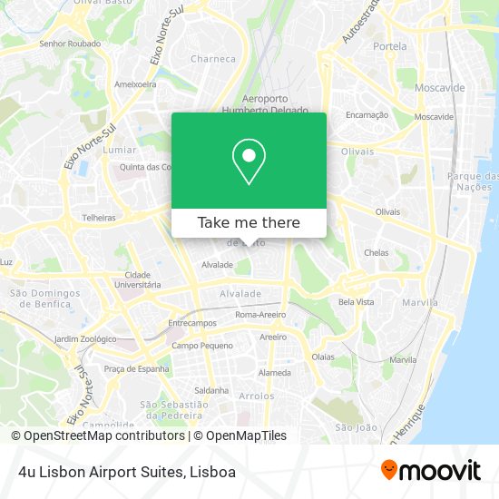 4u Lisbon Airport Suites map