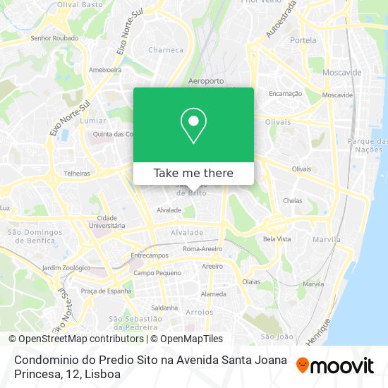 Condominio do Predio Sito na Avenida Santa Joana Princesa, 12 map