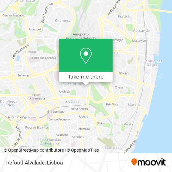 Refood Alvalade mapa