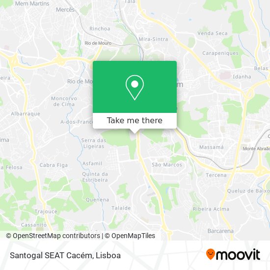 Santogal SEAT Cacém map
