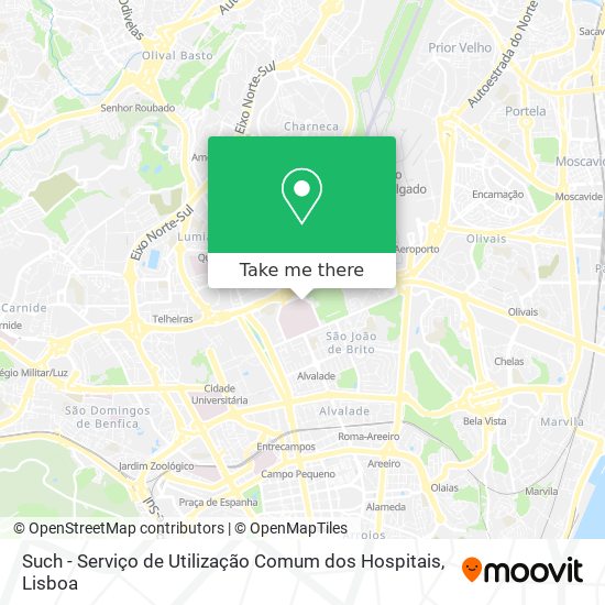 Such - Serviço de Utilização Comum dos Hospitais mapa