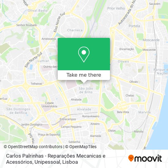 Carlos Palrinhas - Reparações Mecanicas e Acessórios, Unipessoal map