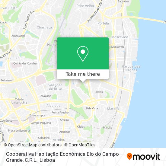 Cooperativa Habitação Económica Elo do Campo Grande, C.R.L. map