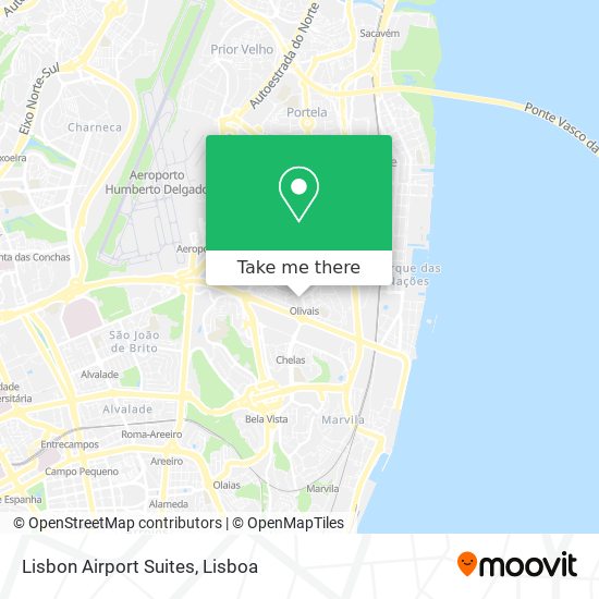 Lisbon Airport Suites map