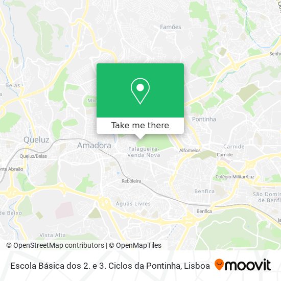 Escola Básica dos 2. e 3. Ciclos da Pontinha mapa