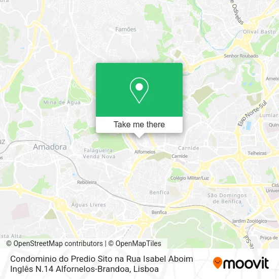 Condominio do Predio Sito na Rua Isabel Aboim Inglês N.14 Alfornelos-Brandoa map