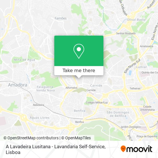 A Lavadeira Lusitana - Lavandaria Self-Service mapa