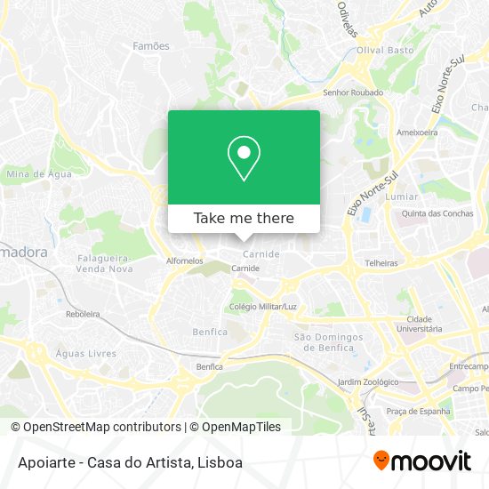 Apoiarte - Casa do Artista mapa