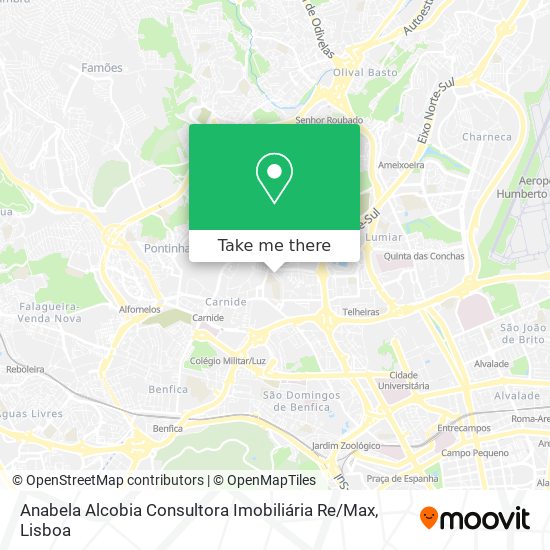 Anabela Alcobia Consultora Imobiliária Re / Max map