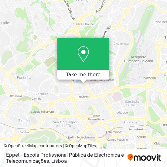 Eppet - Escola Profissional Pública de Electrónica e Telecomunicações map