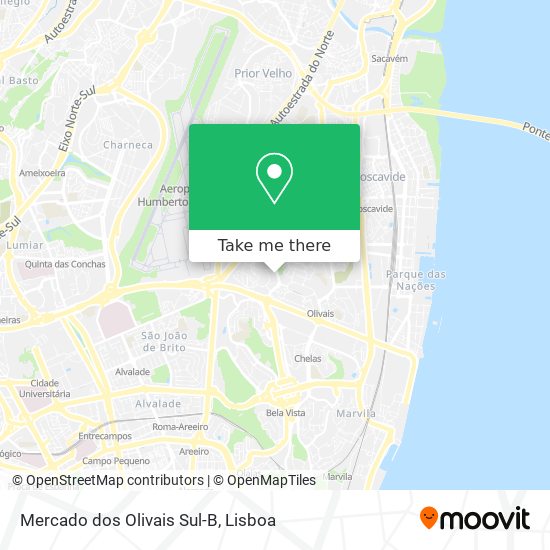 Mercado dos Olivais Sul-B map