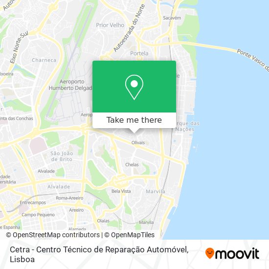 Cetra - Centro Técnico de Reparação Automóvel map