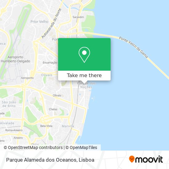 Parque Alameda dos Oceanos mapa