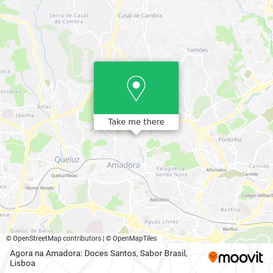 Agora na Amadora: Doces Santos, Sabor Brasil map