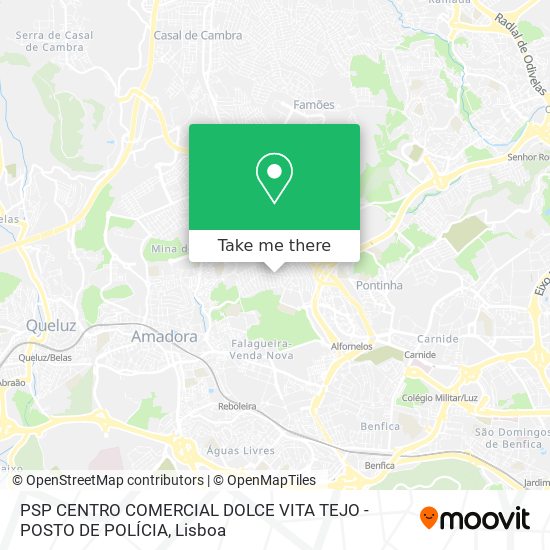 PSP CENTRO COMERCIAL DOLCE VITA TEJO - POSTO DE POLÍCIA map