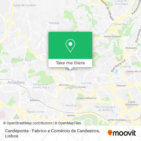 Candeponte - Fabrico e Comércio de Candeeiros map