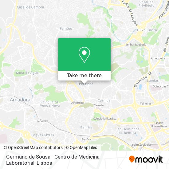 Germano de Sousa - Centro de Medicina Laboratorial map