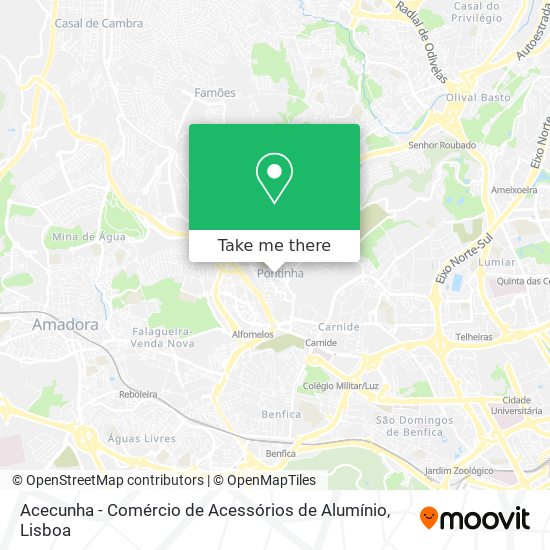 Acecunha - Comércio de Acessórios de Alumínio mapa