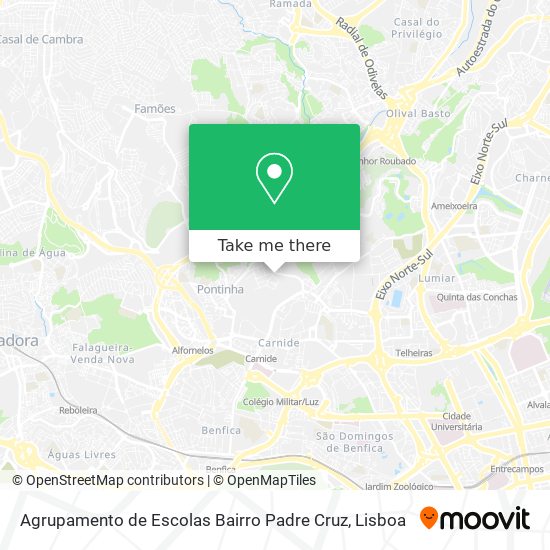 Agrupamento de Escolas Bairro Padre Cruz map