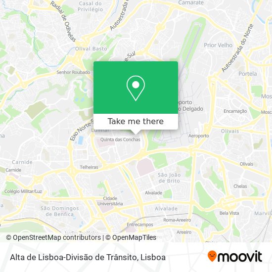 Alta de Lisboa-Divisão de Trânsito mapa