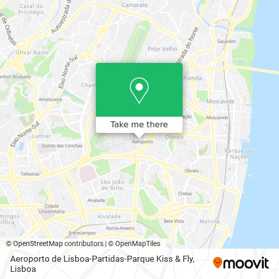 Aeroporto de Lisboa-Partidas-Parque Kiss & Fly map
