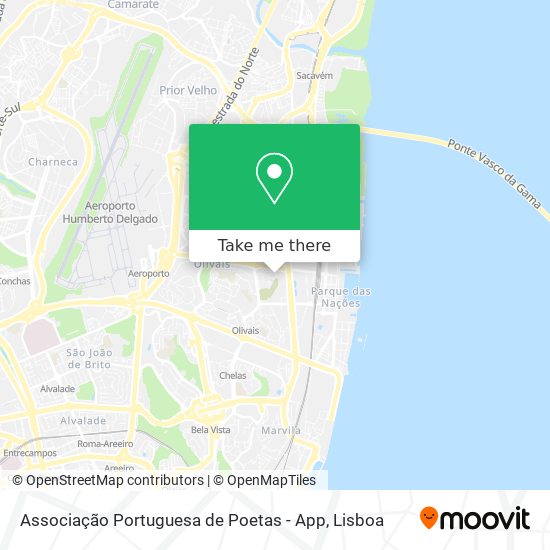 Associação Portuguesa de Poetas - App mapa