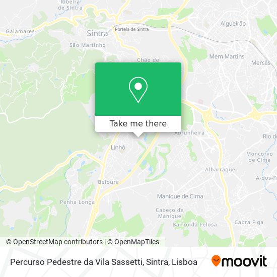 Percurso Pedestre da Vila Sassetti, Sintra map
