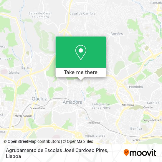 Agrupamento de Escolas José Cardoso Pires mapa