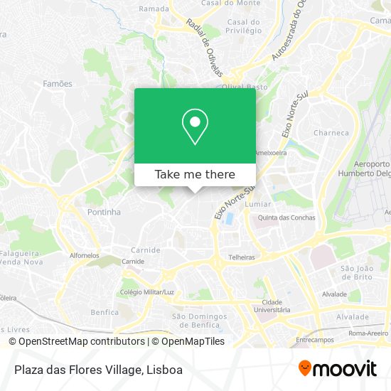 Plaza das Flores Village map