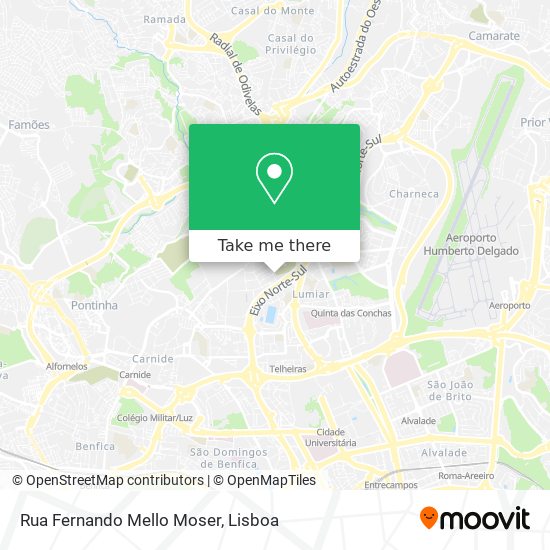 Rua Fernando Mello Moser map