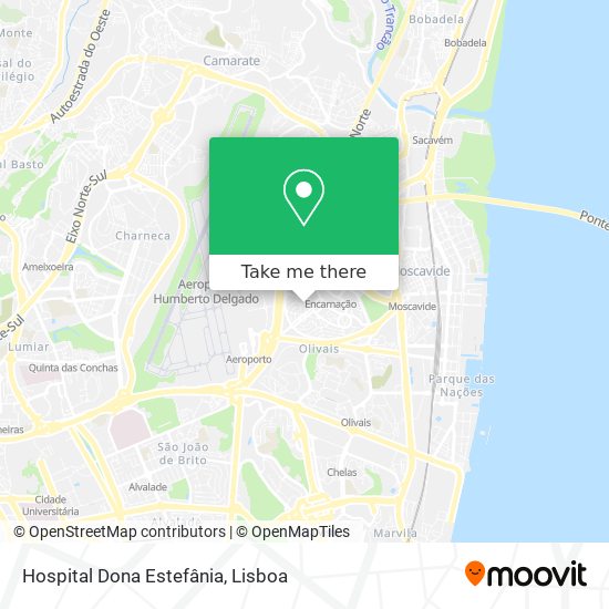Hospital Dona Estefânia map