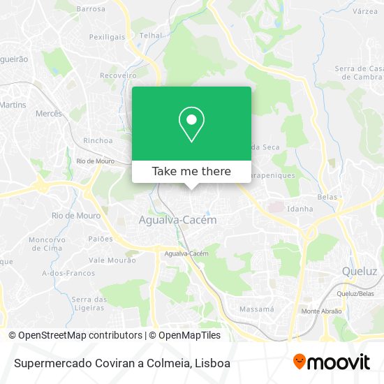 Supermercado Coviran a Colmeia mapa