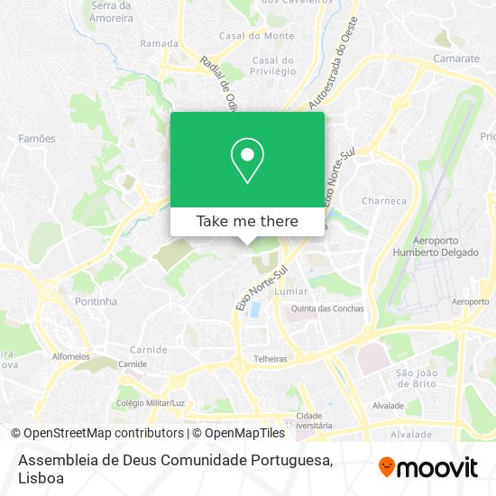 Assembleia de Deus Comunidade Portuguesa map
