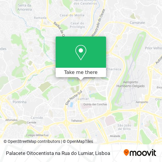 Palacete Oitocentista na Rua do Lumiar mapa