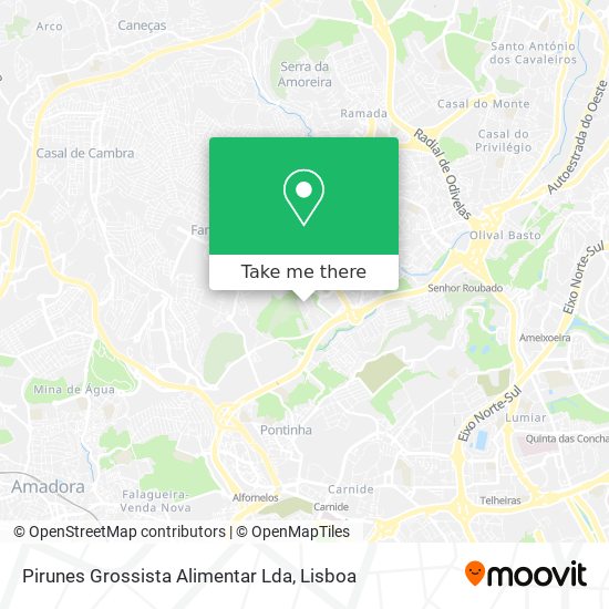 Pirunes Grossista Alimentar Lda mapa