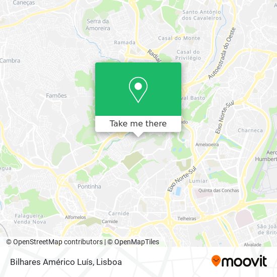 Bilhares Américo Luís map