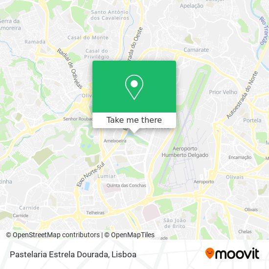 Pastelaria Estrela Dourada mapa