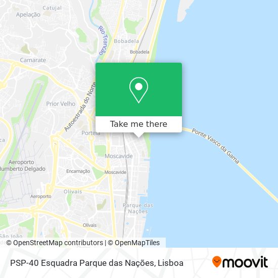PSP-40 Esquadra Parque das Nações mapa