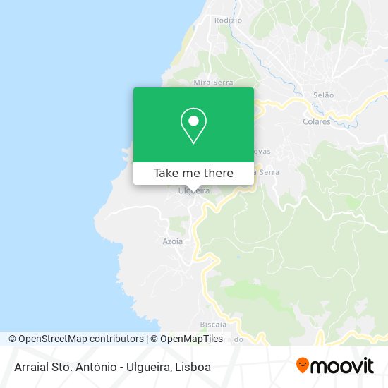 Arraial Sto. António - Ulgueira mapa