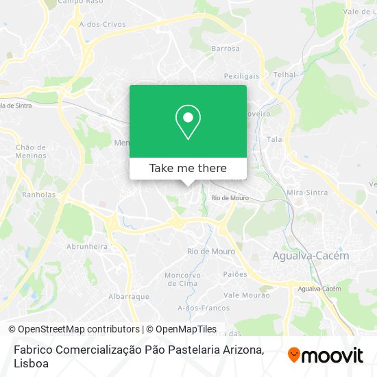 Fabrico Comercialização Pão Pastelaria Arizona mapa