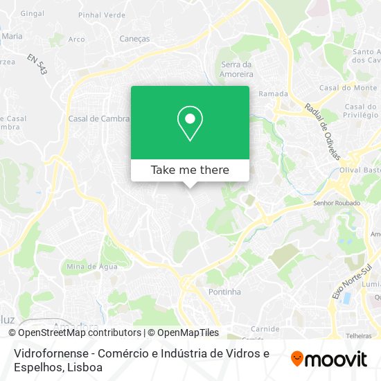Vidrofornense - Comércio e Indústria de Vidros e Espelhos map