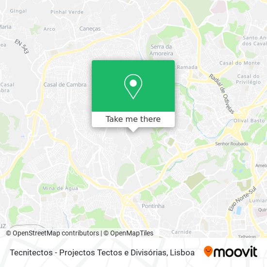 Tecnitectos - Projectos Tectos e Divisórias mapa