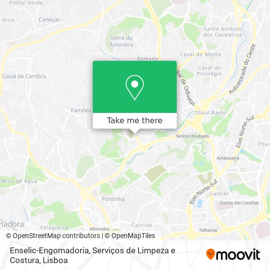 Enselic-Engomadoria, Serviços de Limpeza e Costura map