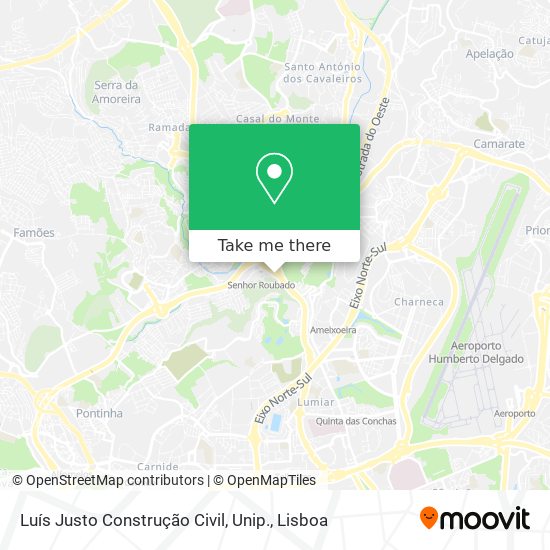 Luís Justo Construção Civil, Unip. mapa