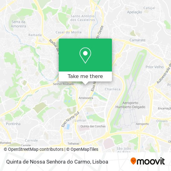 Quinta de Nossa Senhora do Carmo mapa