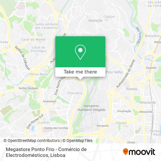 Megastore Ponto Frio - Comércio de Electrodomésticos mapa