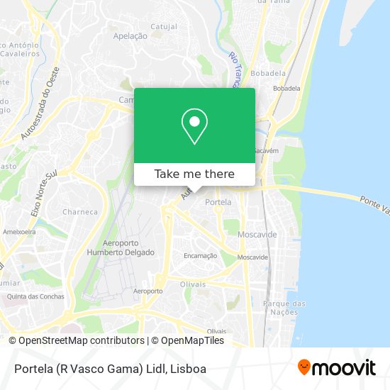 Portela (R Vasco Gama) Lidl map